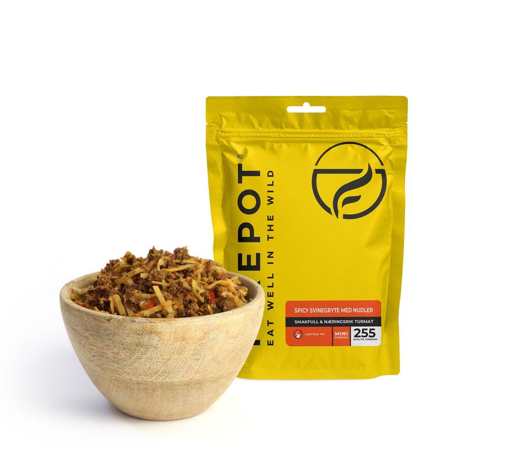 Spicy svinegryte med nudler